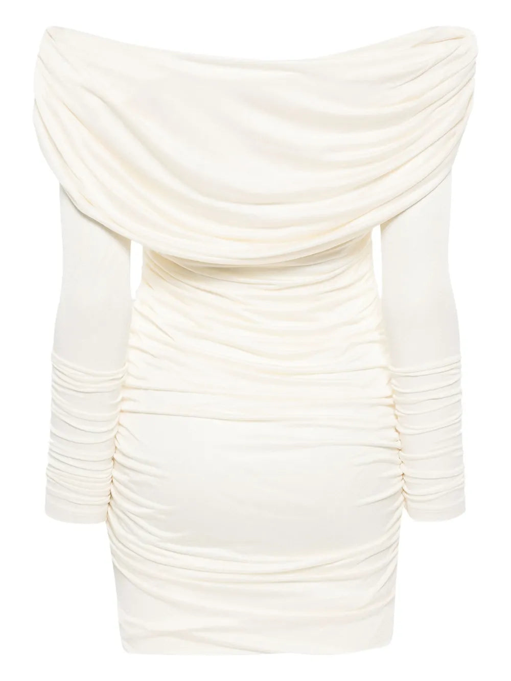 Off-Shoulder Ruched Mini Dress