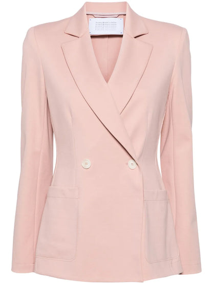 Shoulder-Pads Double-Breasted Blazer
