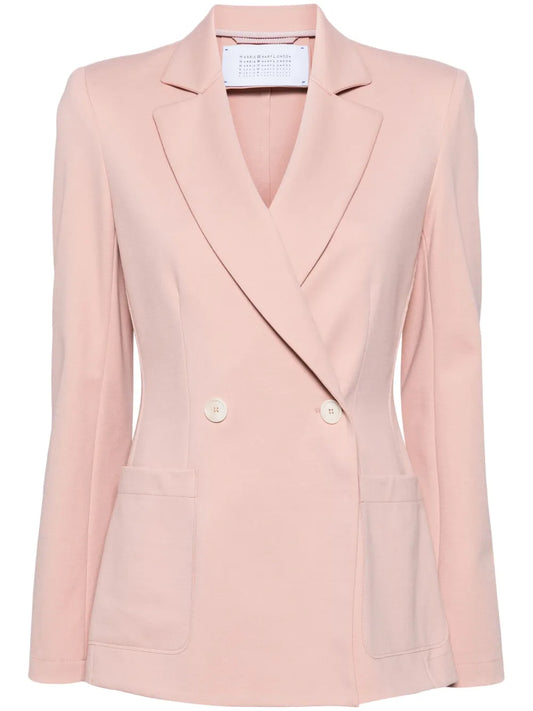 Shoulder-Pads Double-Breasted Blazer
