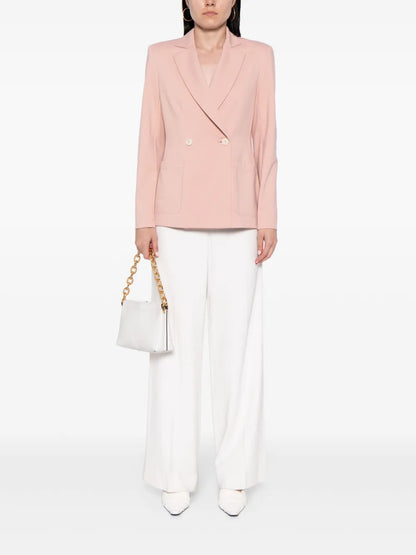 Shoulder-Pads Double-Breasted Blazer