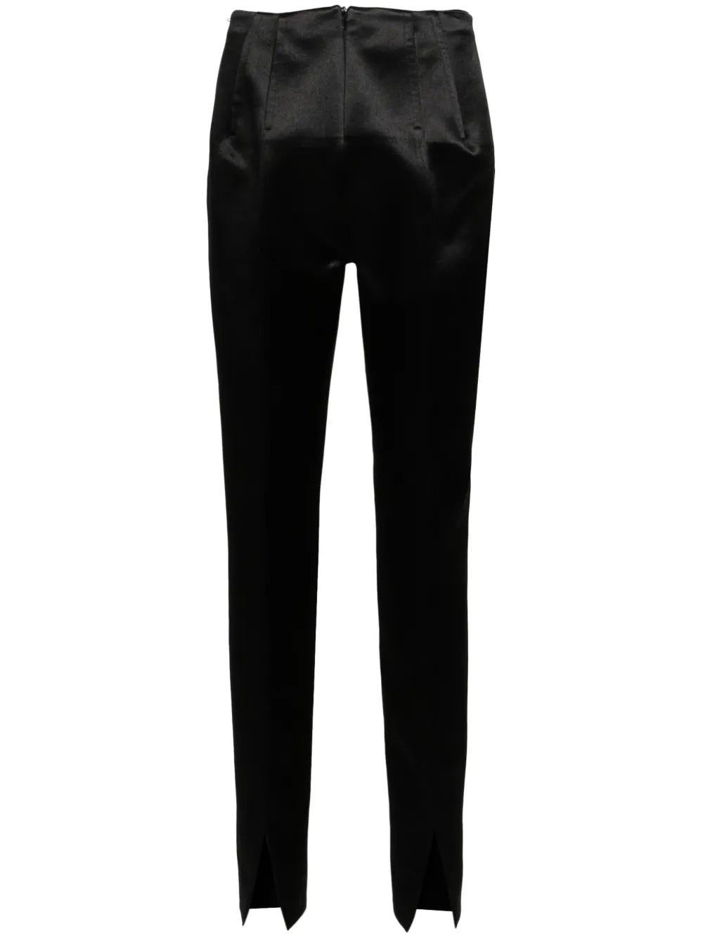 Satin-Weave Low-Rise Trousers