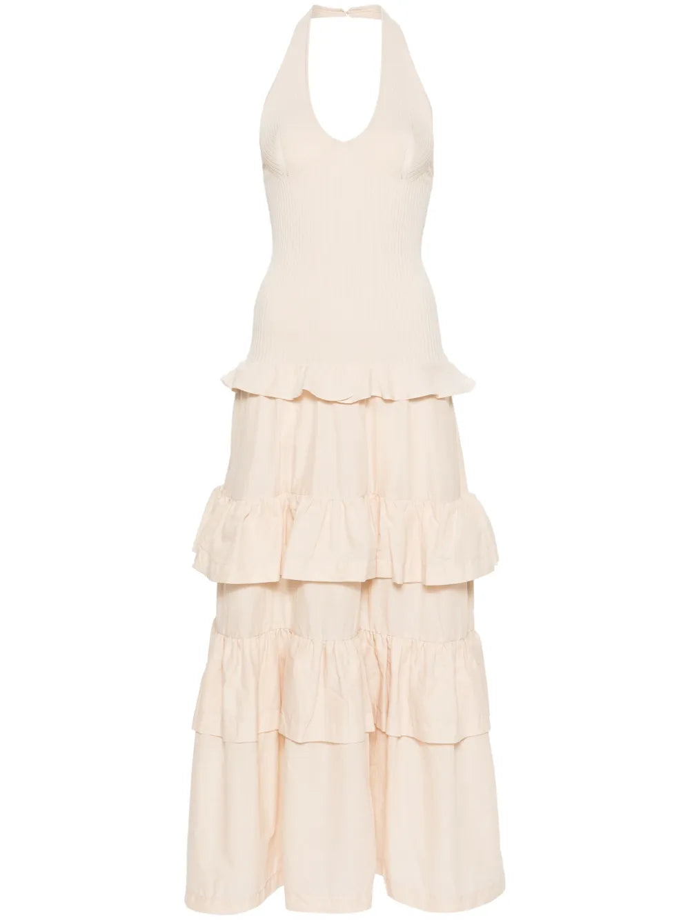 Layered-Effect Cotton Dress