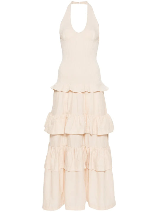 Layered-Effect Cotton Dress