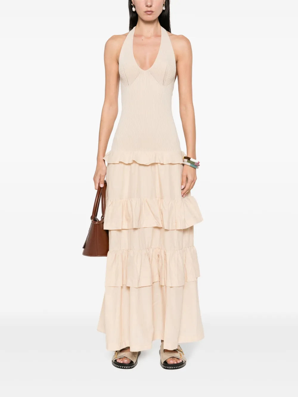 Layered-Effect Cotton Dress