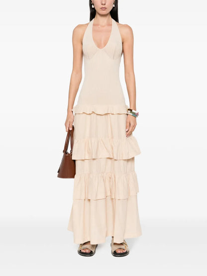 Layered-Effect Cotton Dress