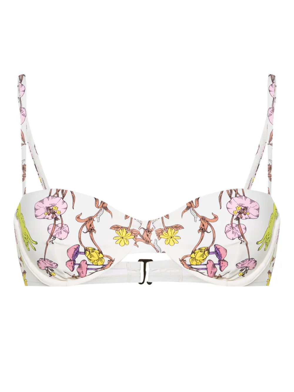 Graphic-Print Bikini Top