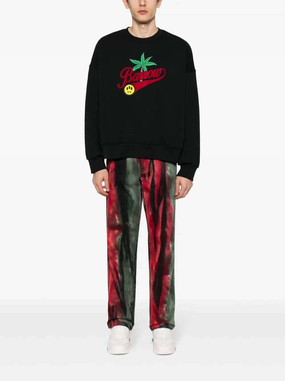 Flocked-Logo Cotton Sweatshirt