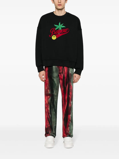 Flocked-Logo Cotton Sweatshirt
