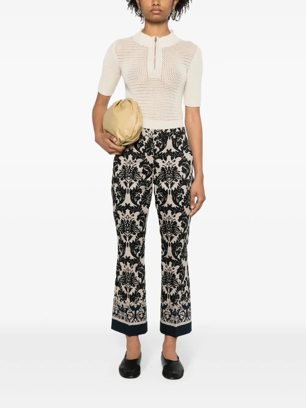 Egeo Geometric-Print Straight Trousers
