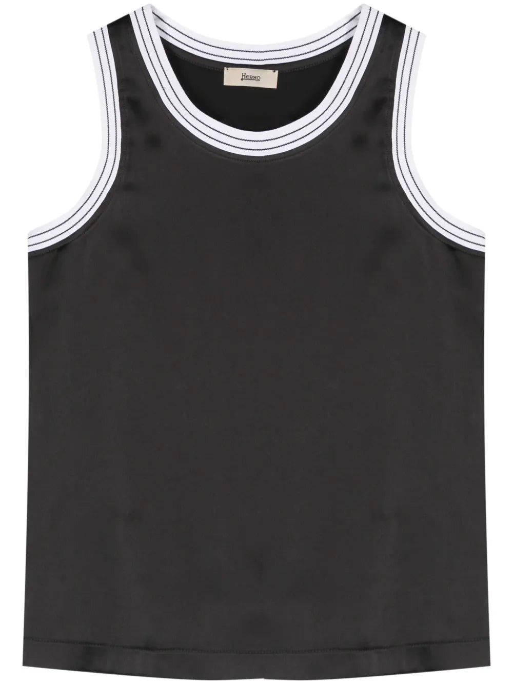 Sleeveless Satin-Finish Top