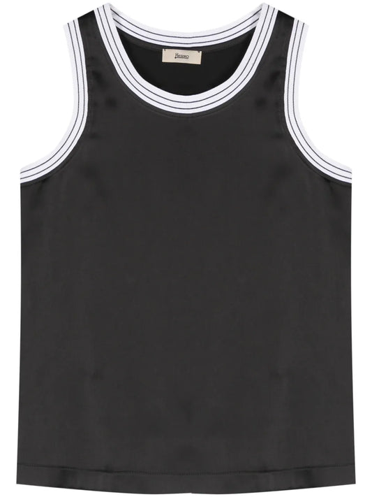 Sleeveless Satin-Finish Top