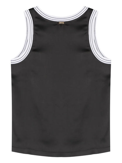 Sleeveless Satin-Finish Top