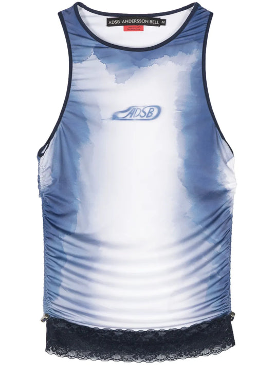 Logo-Print Sleeveless Top