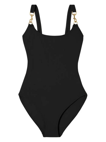 Clip-Detail Tank Swimsuit
