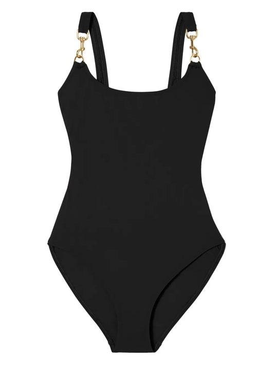 Clip-Detail Tank Swimsuit