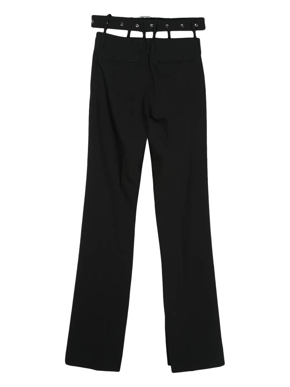 Belt-Detail Straight Trousers