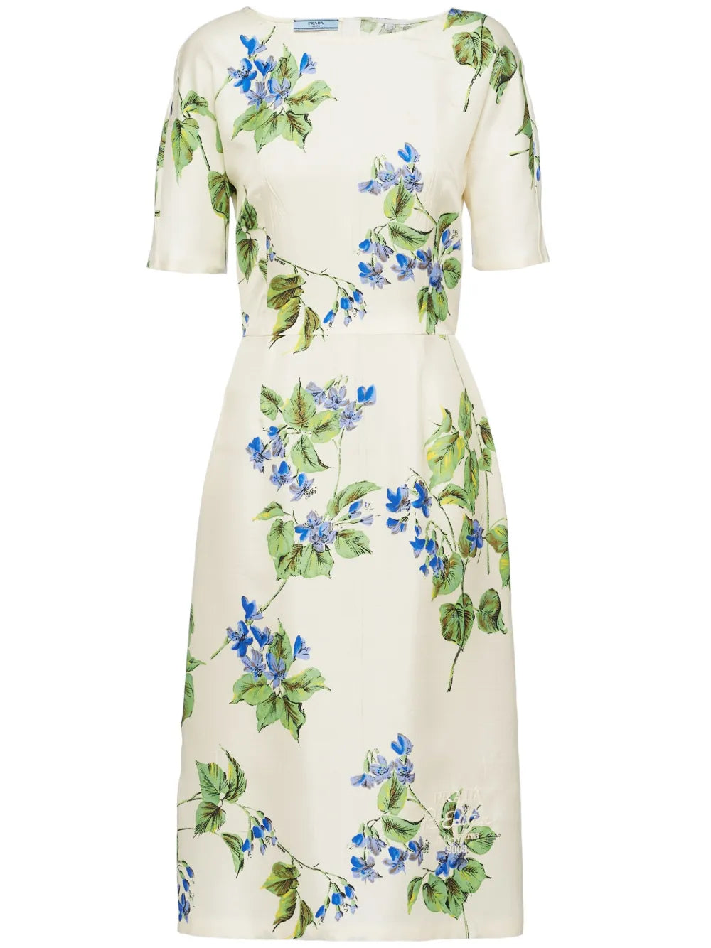 Floral-Print Twill Dress