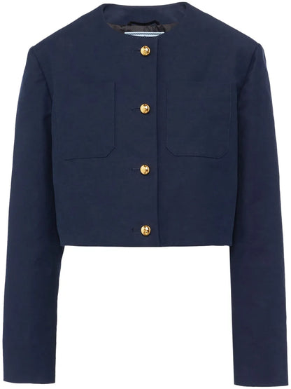 Single-Breasted Cropped Jacket