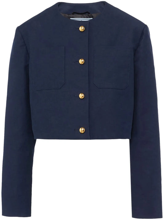 Single-Breasted Cropped Jacket