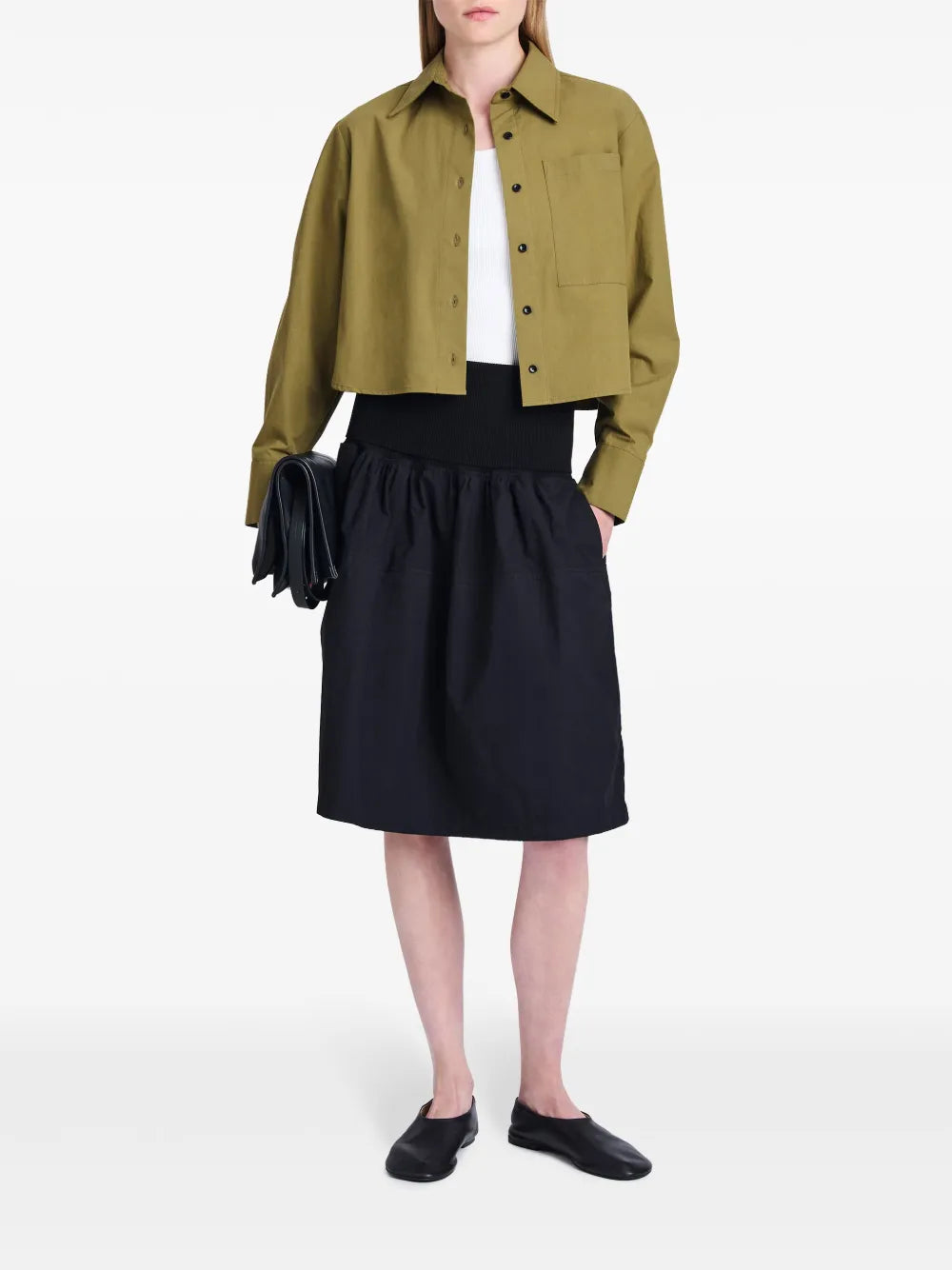 Pleated Cotton Skirt