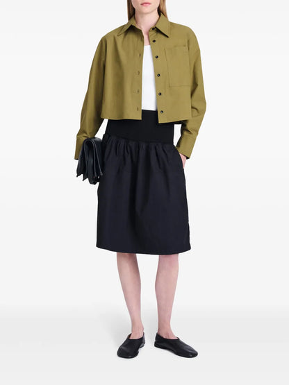 Pleated Cotton Skirt