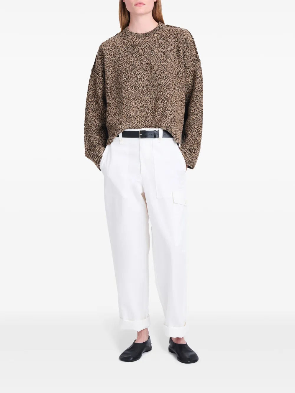 Tapered-Leg Cotton-Linen Blend Trousers