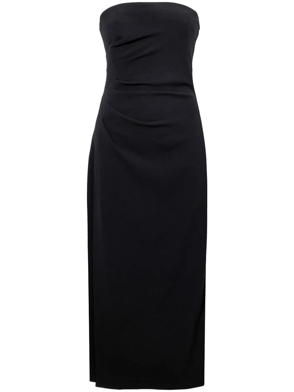 Strapless Crepe Midi Dress