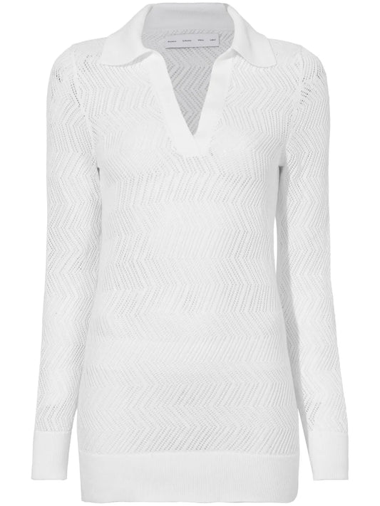 Agnes Zig-Zag Pointelle Knitted Jumper