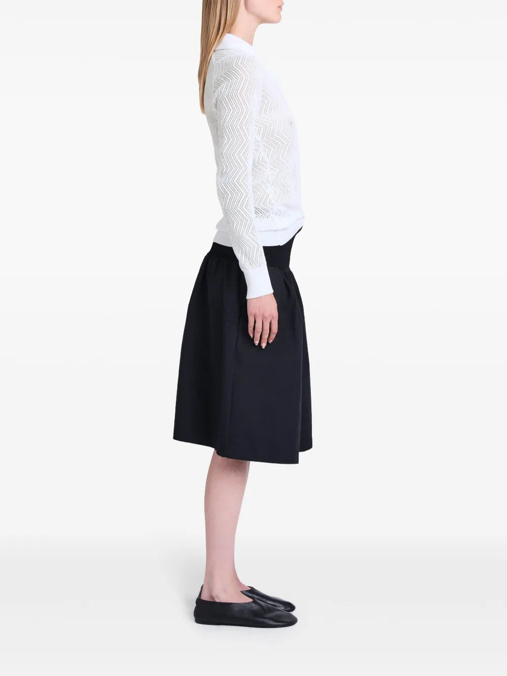 Agnes Zig-Zag Pointelle Knitted Jumper