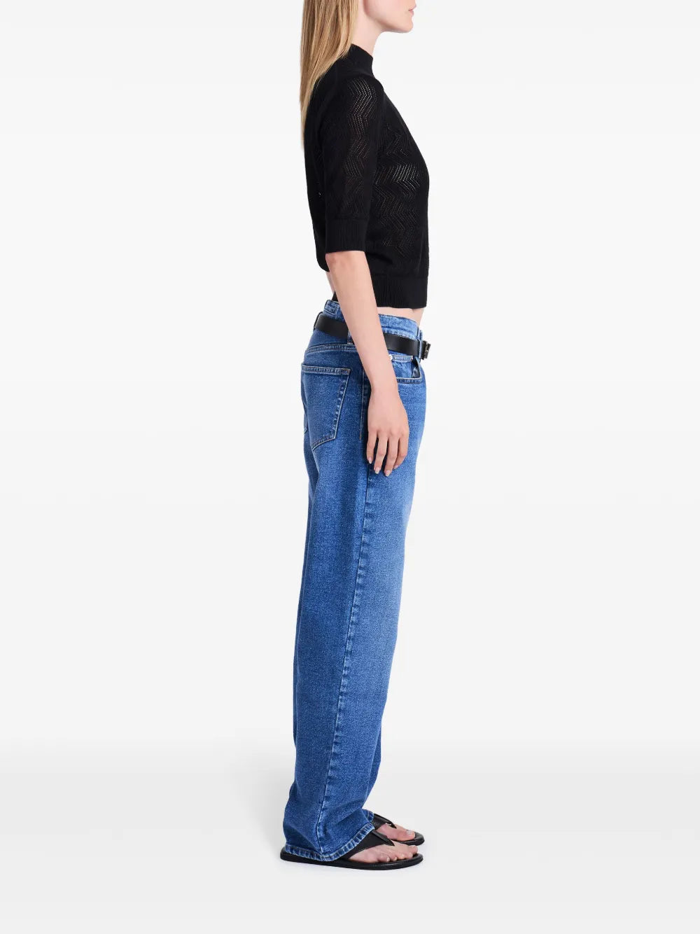 Nicola Zig-Zag Pointelle Knitted Sweater