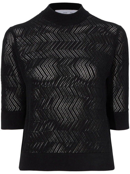 Nicola Zig-Zag Pointelle Knitted Sweater
