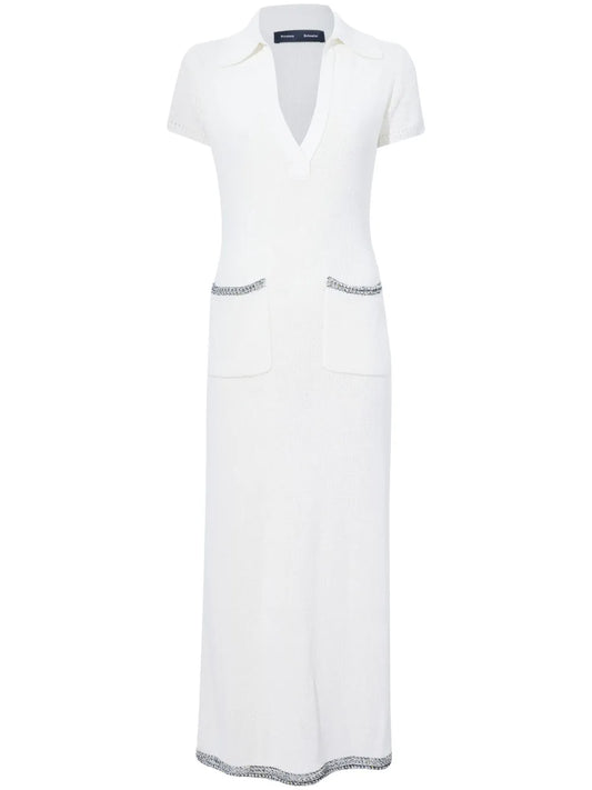 Contrast-Trim Knit Dress