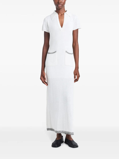 Contrast-Trim Knit Dress
