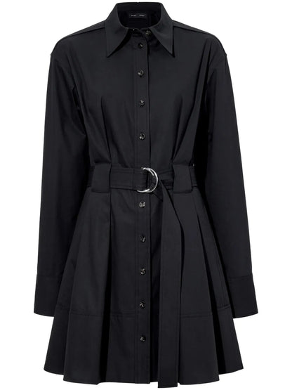 Long-Sleeve Poplin Shirt Dress