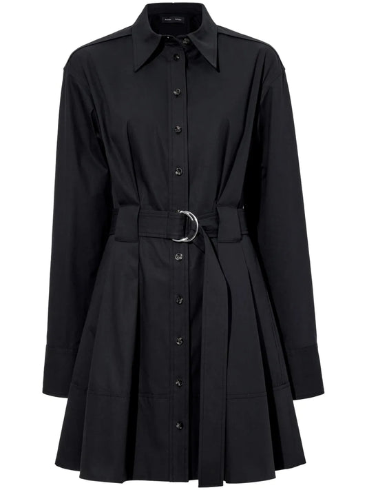 Long-Sleeve Poplin Shirt Dress