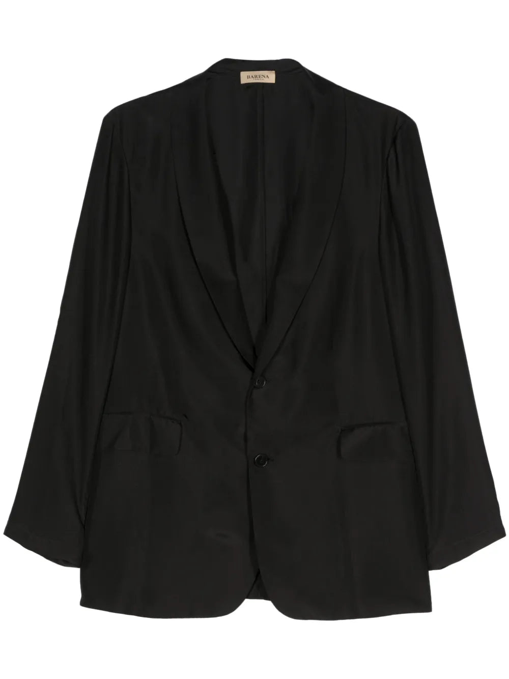 Single-Breasted Silk Blazer