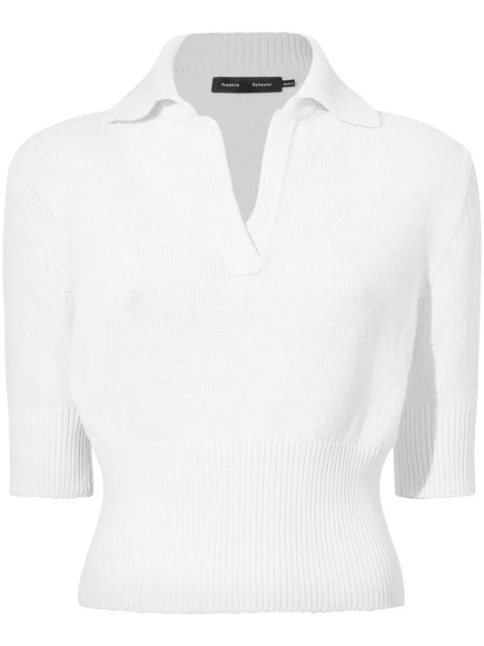 Reeve Cotton-Blend Polo Top