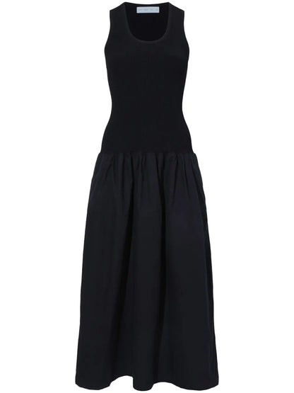 Drop-Waist Cotton Maxi Dress
