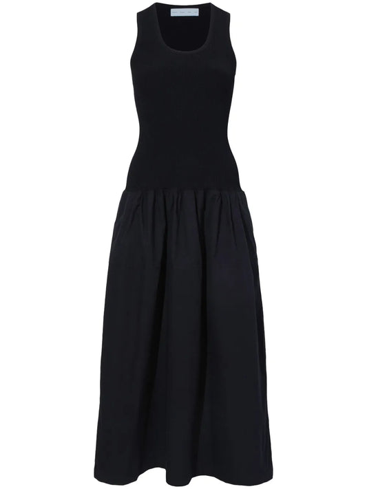 Drop-Waist Cotton Maxi Dress