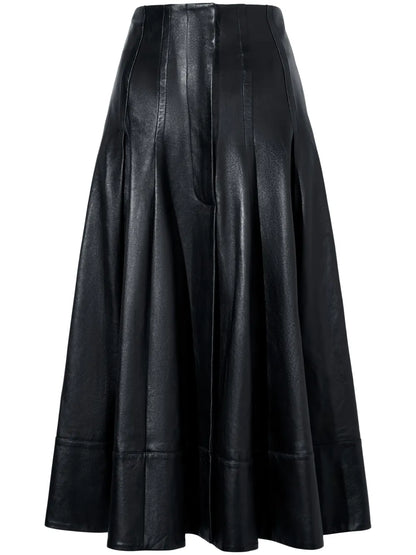 Moore Leather Midi Skirt
