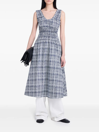 Penny Check-Pattern Cotton Dress