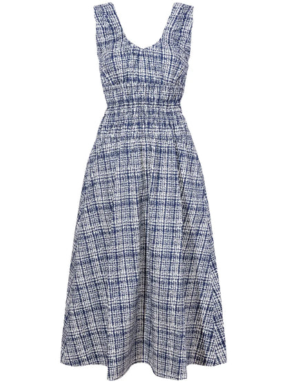 Penny Check-Pattern Cotton Dress