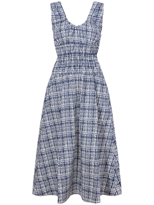Penny Check-Pattern Cotton Dress