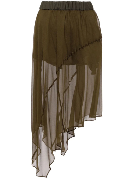 Semi-Sheer Silk Skirt