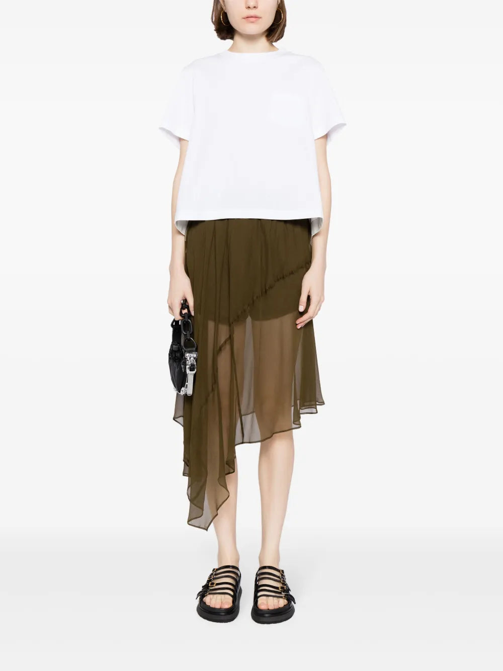 Semi-Sheer Silk Skirt