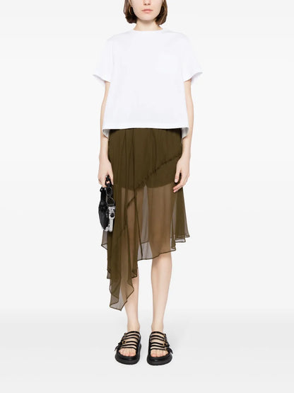 Semi-Sheer Silk Skirt