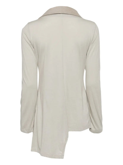 Notched-Lapels Asymmetric Blazer