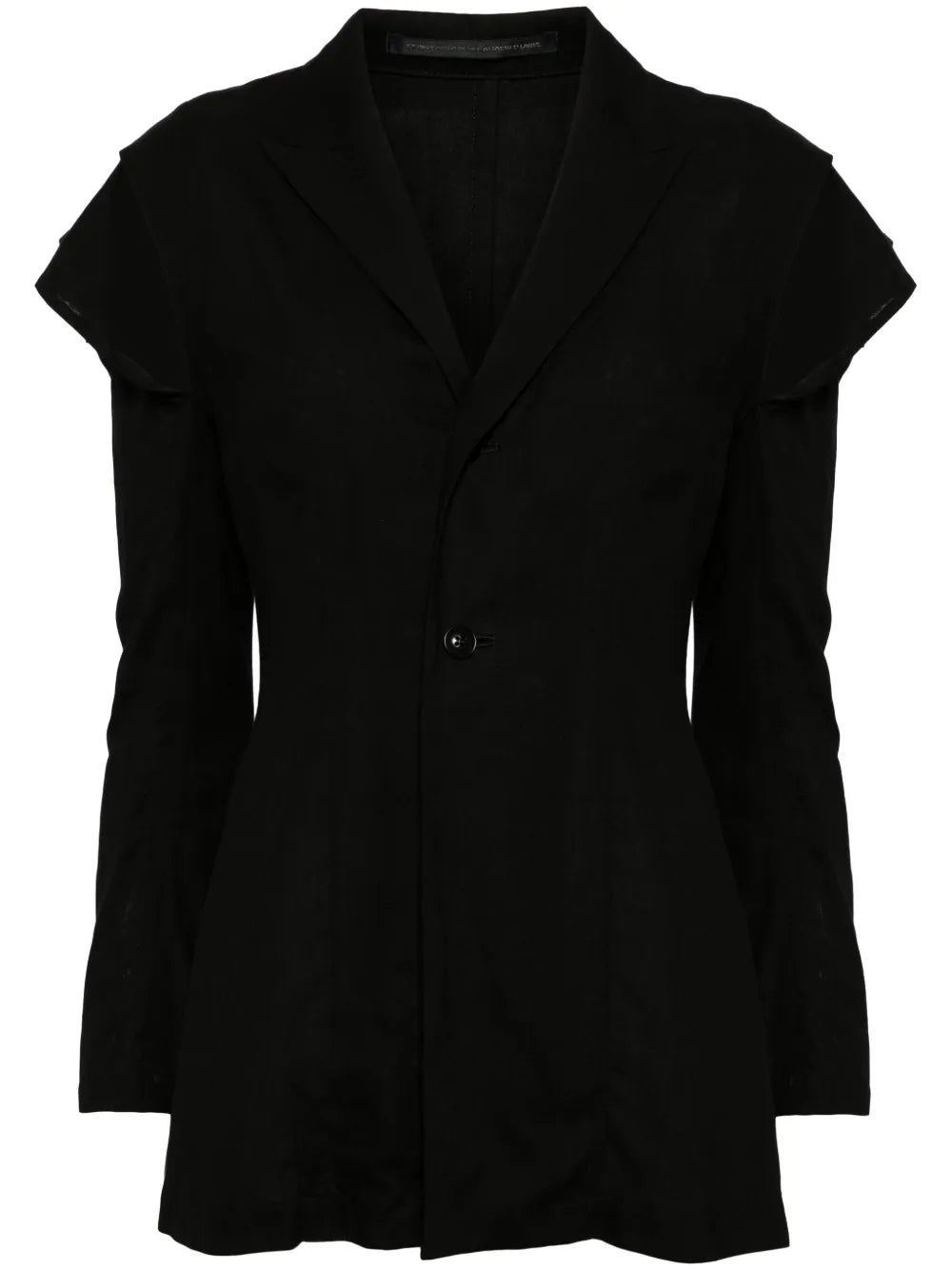 Layered-Sleeve Single-Breasted Blazer