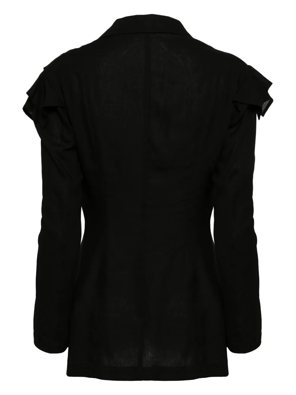 Layered-Sleeve Single-Breasted Blazer