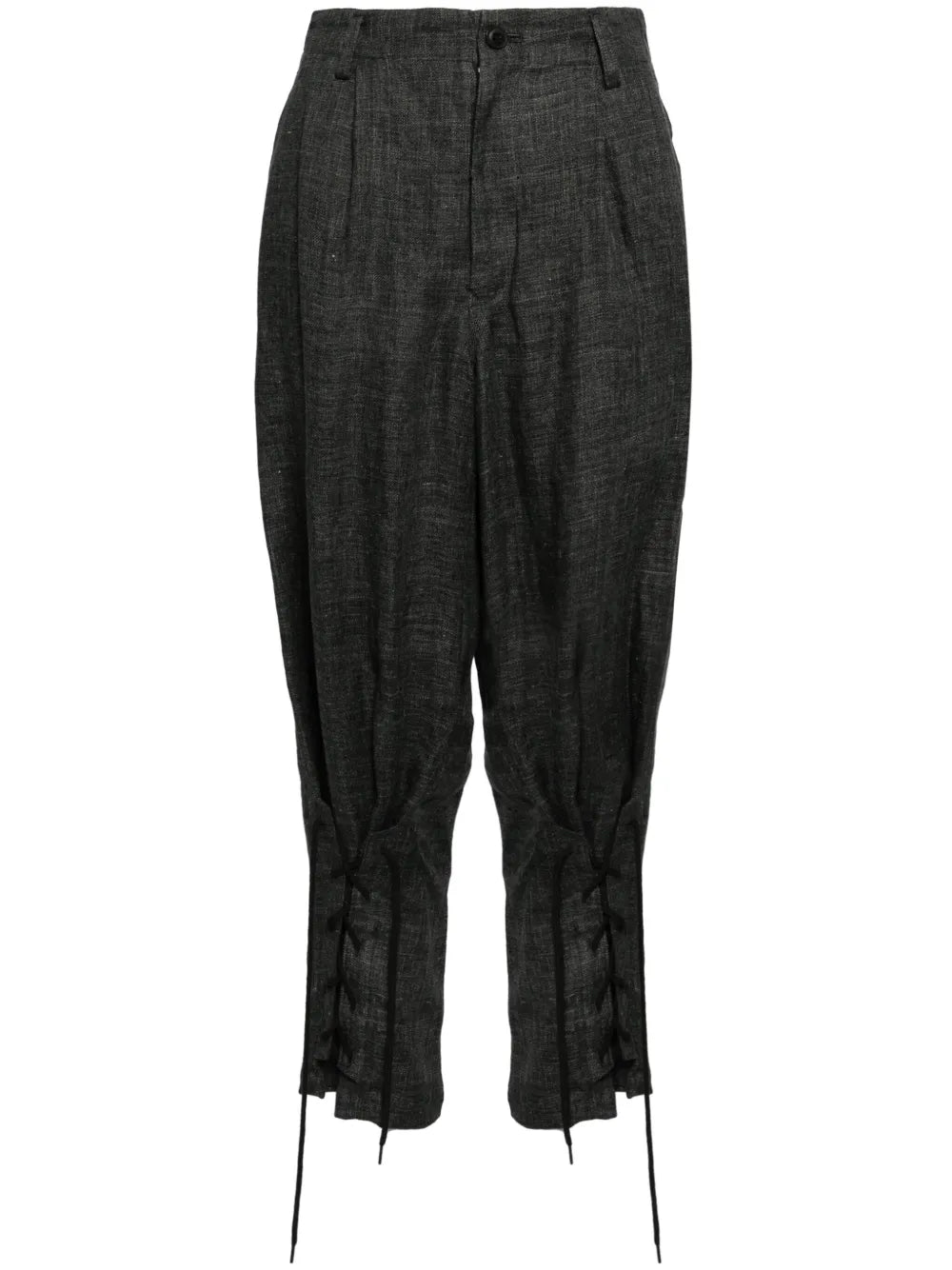 Tapered-Leg Linen Trousers